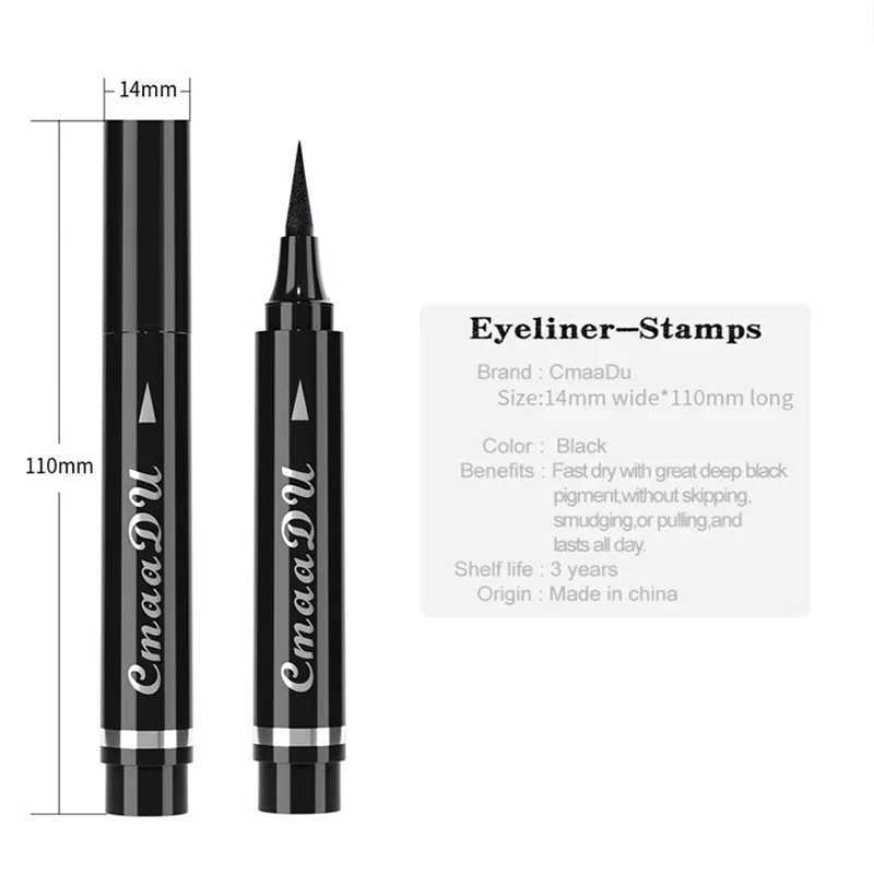 Black Waterproof Quick Drying Eyeliner Stamp Long-lasting Smooth Liquid Pencils Natural Arrow Eyeliner Eyes Beauty Cosmetics Y240813