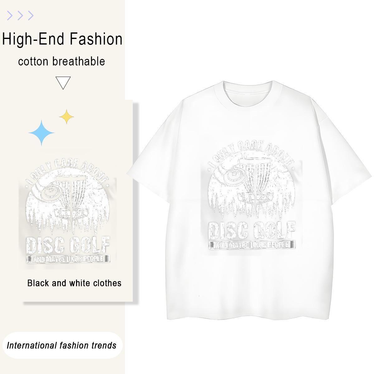 Brand Men Tees High Street Hip Hop 100% Cotton 230g Cartoon Printing L-4XL Breathable Crew Neck letter T-Shirts Classic Wear