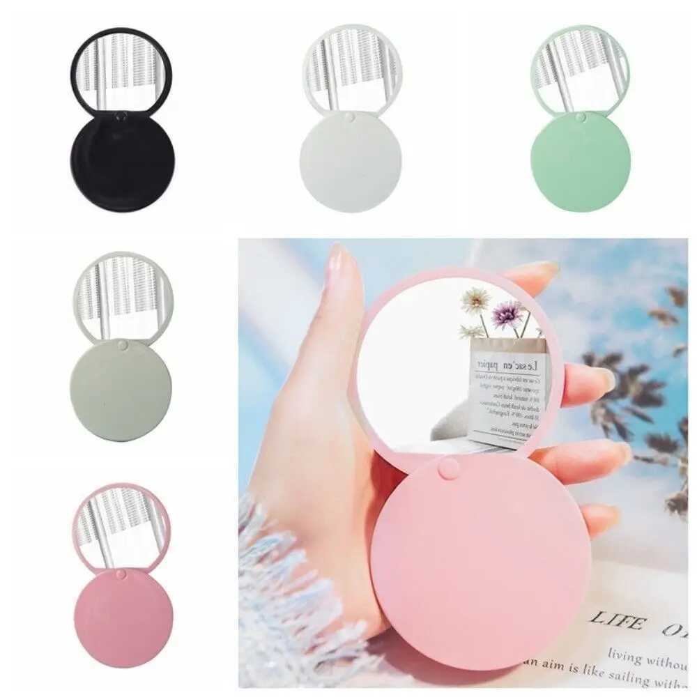 Portable double-sided makeup mirror handheld folding makeup mirror circular pocket mirror W240813