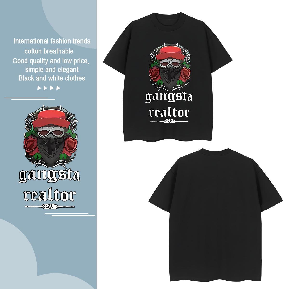 Man T Shirts 230g 100% Cotton flower High Street Hip Hop Pure Cotton Custom Print Plus Size Men Tees Designer Fashion Comfortable Tees Shirts