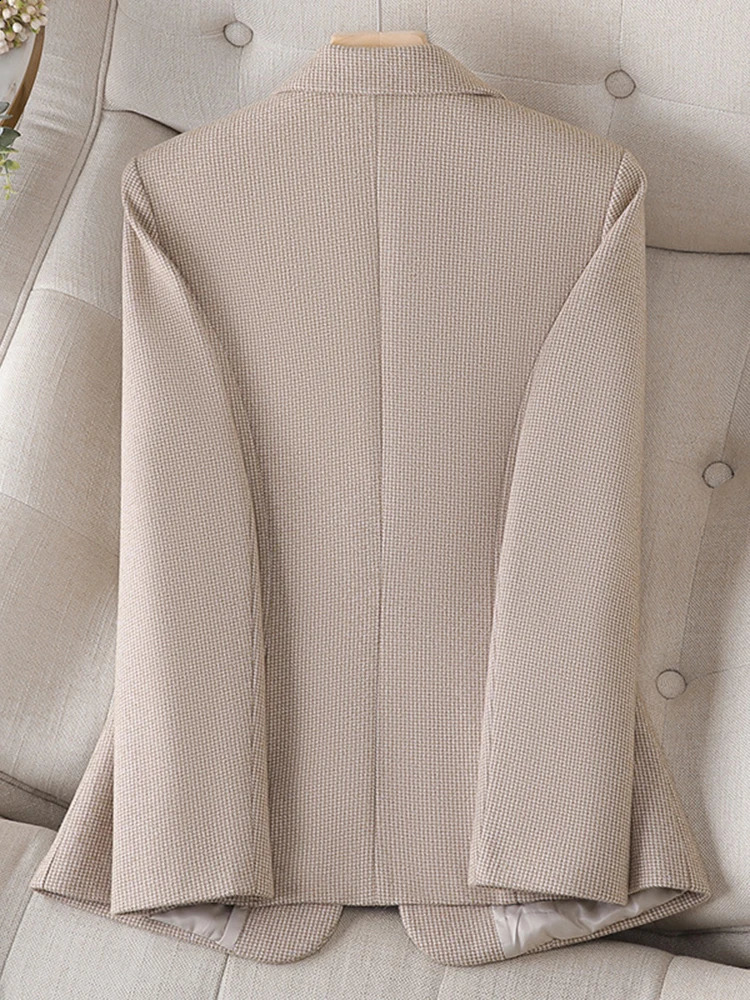 XFPV Womens Korean Turn-down Collar High-end Casual Single Button Slim Long Sleeve Blazer Fashion Winter Autumn 2024 SM8560 240813