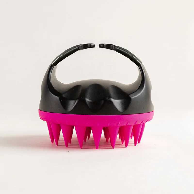 Massage comb silicone head body scalp brush shampoo magic degreasing brush wet dry hair combing tool W240813