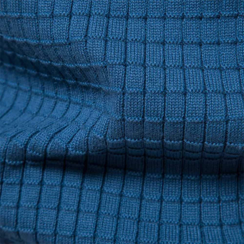100% pure cotton autumn/winter 2023 new item pure cotton retro high-quality mens solid color zipper basic mens sweaterW240729