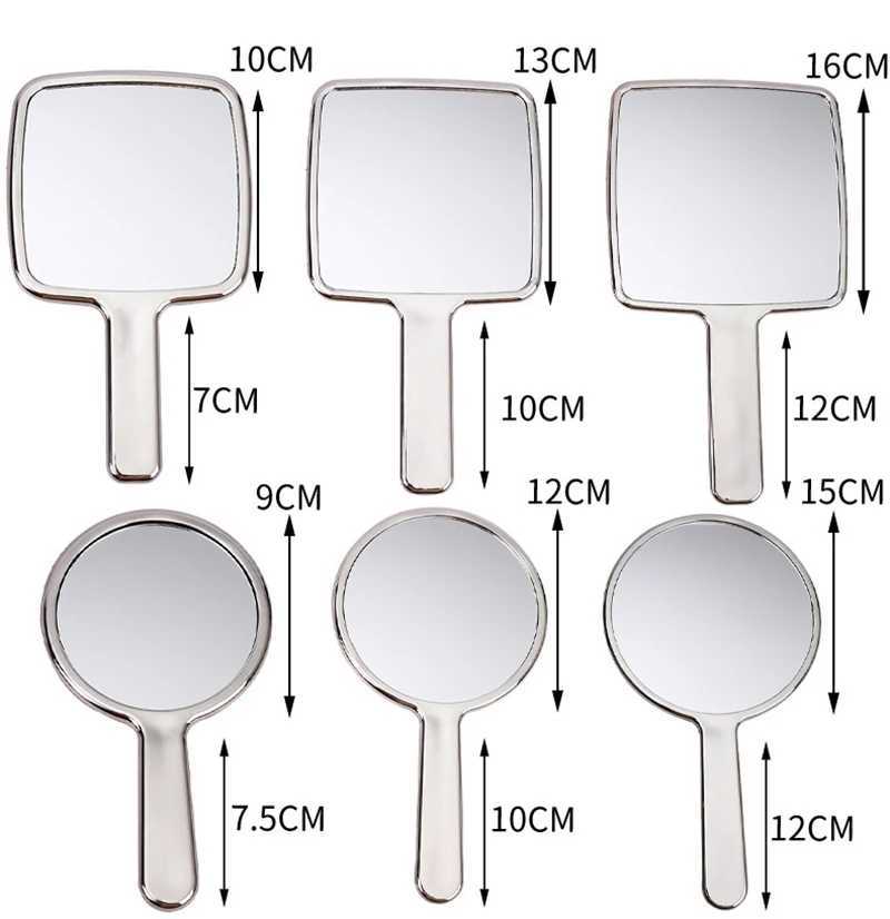 Portable handheld mirror liquid square circular makeup mirror eyelash extension makeup mirror with handle beauty tool W240813
