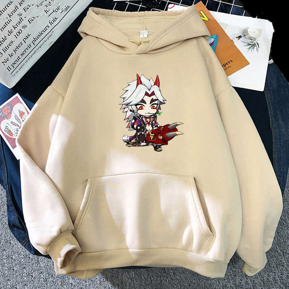 Kawaii Genshin Impact Arataki Itto Graphic Women Hoodies Haruku Y2k Long Sleeve Plus Size Casual Cartoon Female Sweatshirts