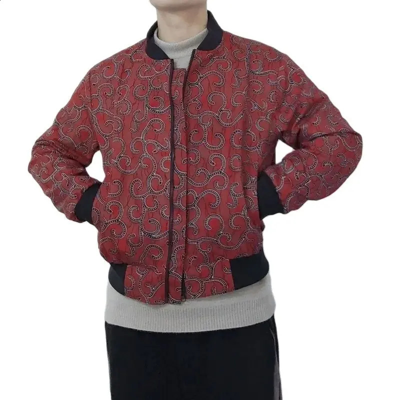 African Print Mens Short Coat Nigerian Fashion Bomber Jacket Male Casual Styles 240712