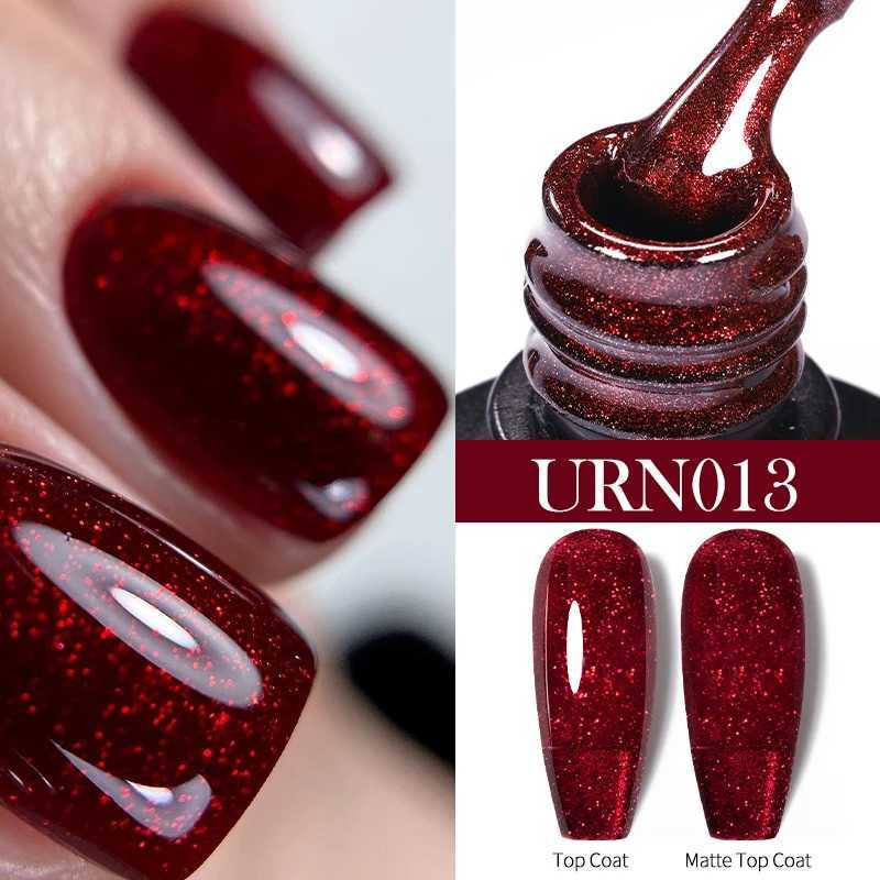 UR SUGAR 7.5ML Red Glitter Sequin Gel Nail Polish Semi Permanent Varnish Nail Gel Polish Soak Off UV LED Gel Manicure Top CoatM240814