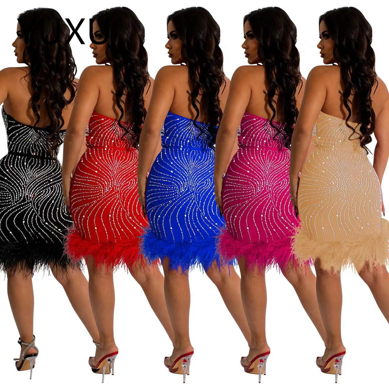 Glitter Mermaid Prom Dresses Luxury Sheer Neck Applique Crystal Beaded Sequins Party Gowns Evening Gowns Robe Sequins Evening Party Wear Fashion Long 