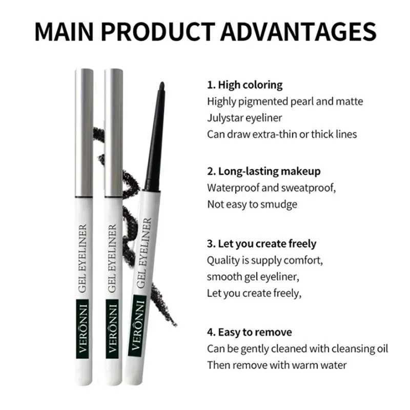 12pcs/Set Ultra Thin Silky Matte Liquid Eyeliner Waterproof Non Smudging Lasting Lying Silkworm Eye Liner Eyes Makeup Y240813