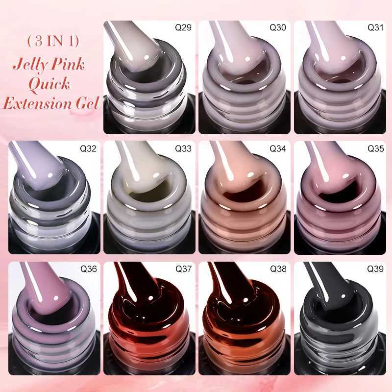 LILYCUTE 7ML Quick Extension Nail Gel Jelly Pink For Manicure Self-Leveling Construction UV Gel Nail Art Rubber Base Gel VarnishM240814