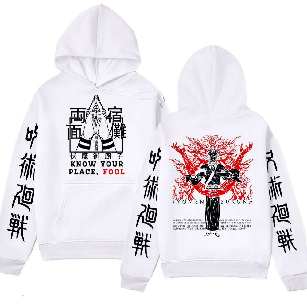 Sukuna Ryomen Jujutsu Kaisen Manga Hoodie for Men Popular Anime Hooded Sweatshirts Winter Spring Plus Size Casual Street Hoody