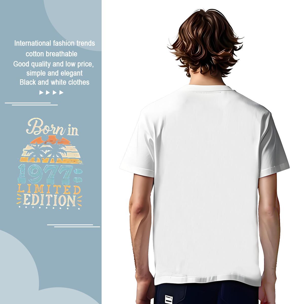 Popular letter T-Shirts for Men Sport Mens Tshirts 230g Pure Cotton New Designer O Neck Short Sleeves Anime Tops Tees