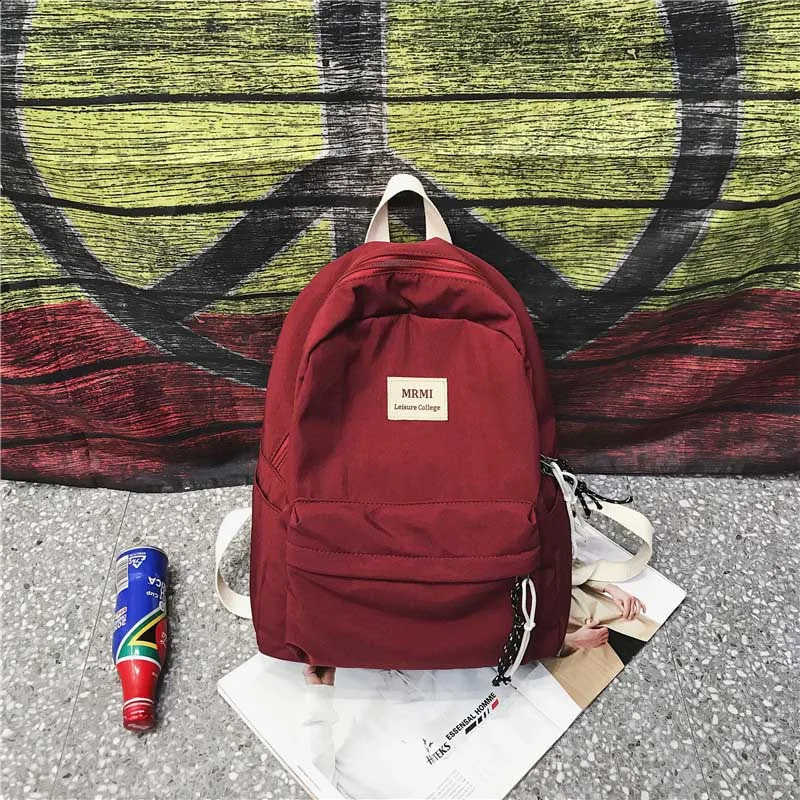 atinfor Women Backpack Travel Retro Waterproof Canvas Nylon Backpack School Bags for Bookbag Mochilas 240813
