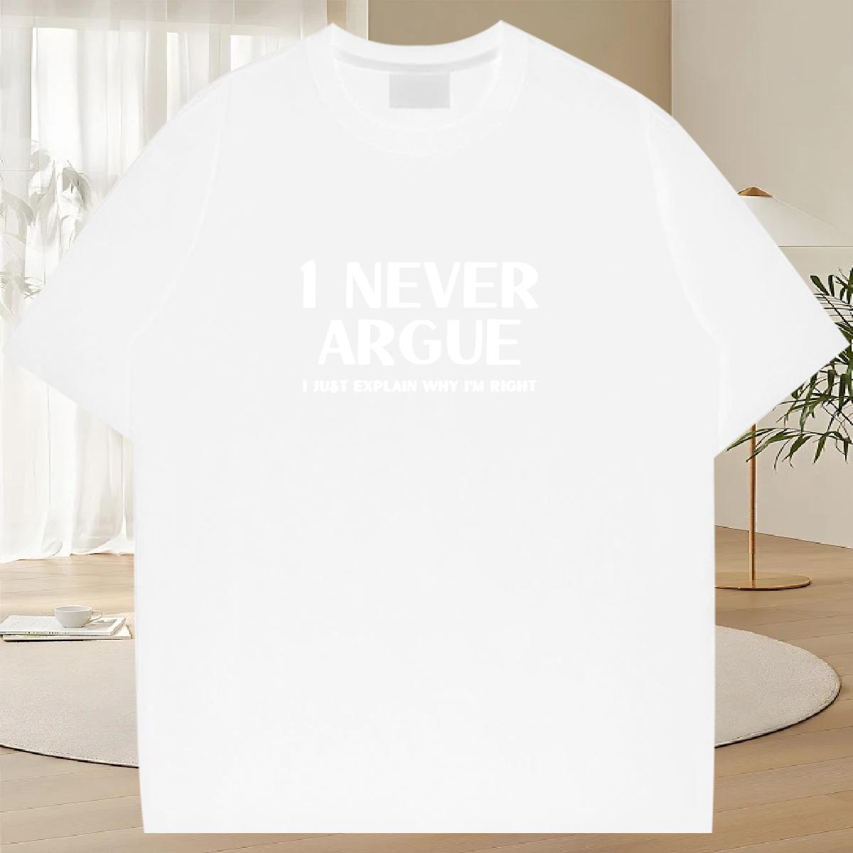 Classic Men Tees Summer Casual 230g Cotton DIY Printed Pure Cotton letter Man T Shirts New Wear