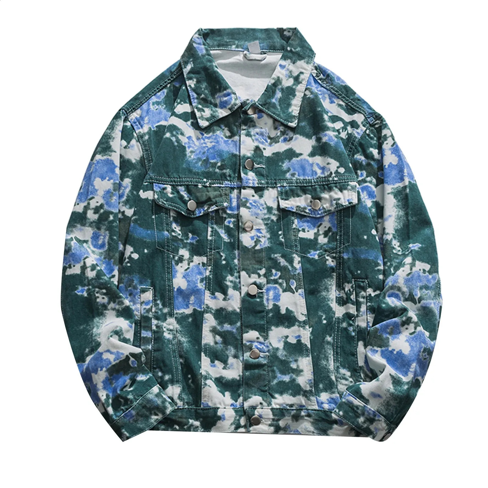 Mens Camouflage Denim Jacket Fashion 5 Color Jackets Soft Cowboy Coat Men Spring Fall Jean Coat Loose Outwear Jackets 240814