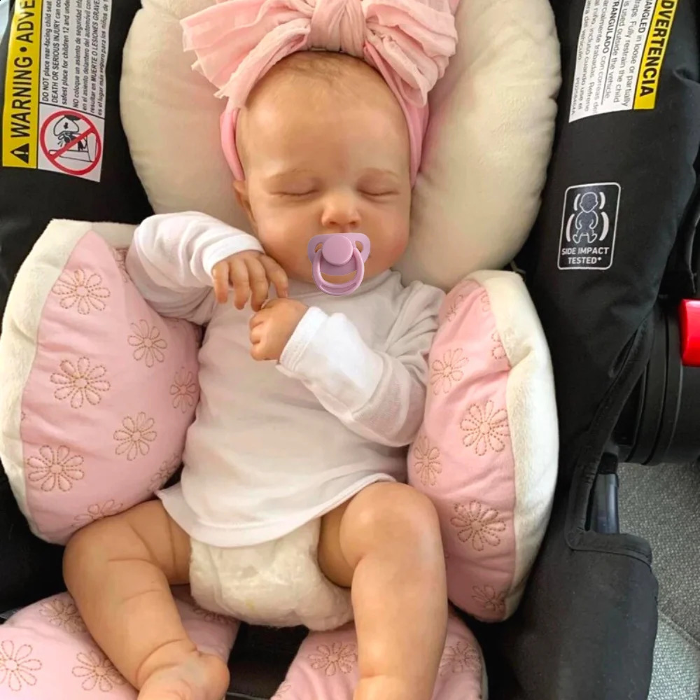 19 Inch Finished Reborn Baby Dolls LouLou 3D Skin Visible Veins Silicone Vinyl DIY Toys Figure for Girls Gift 240808