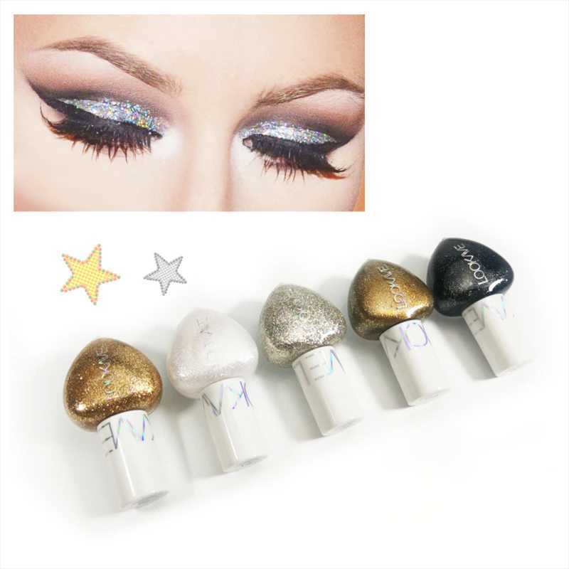 Heart-shaped Shiny Professional Eyeliner Eye Liners Pigment Silver Black Gold 5 Color Liquid Glitter Eyeshadow Cosmetics Makeup Y240813