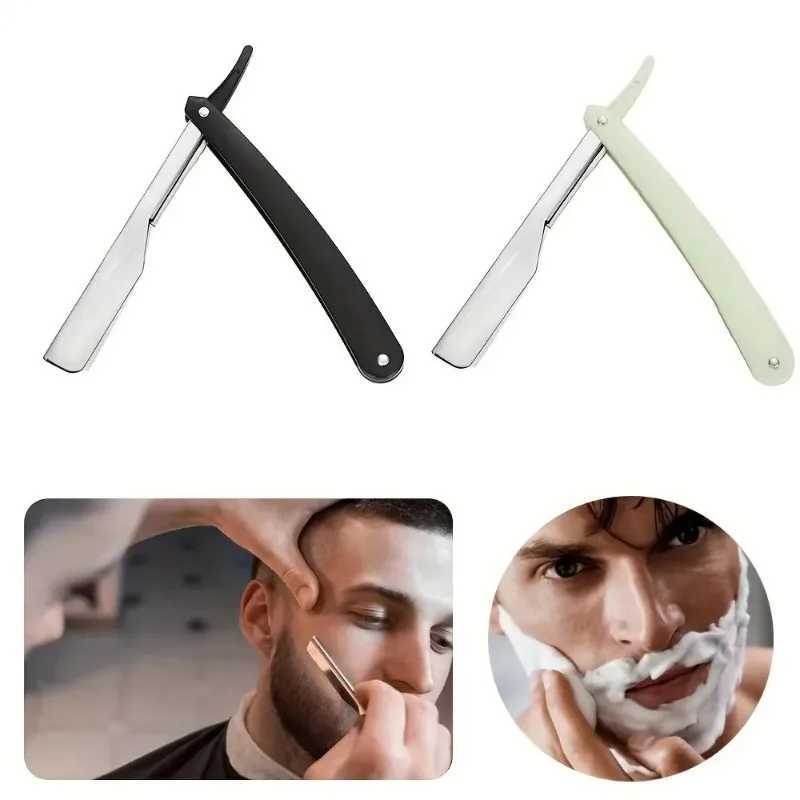 Folding Man Manual Old-fashioned Shaver Profession Hairdresser Shaver Mens Barber Razor Haircut Tools Single-edged BladeM240814