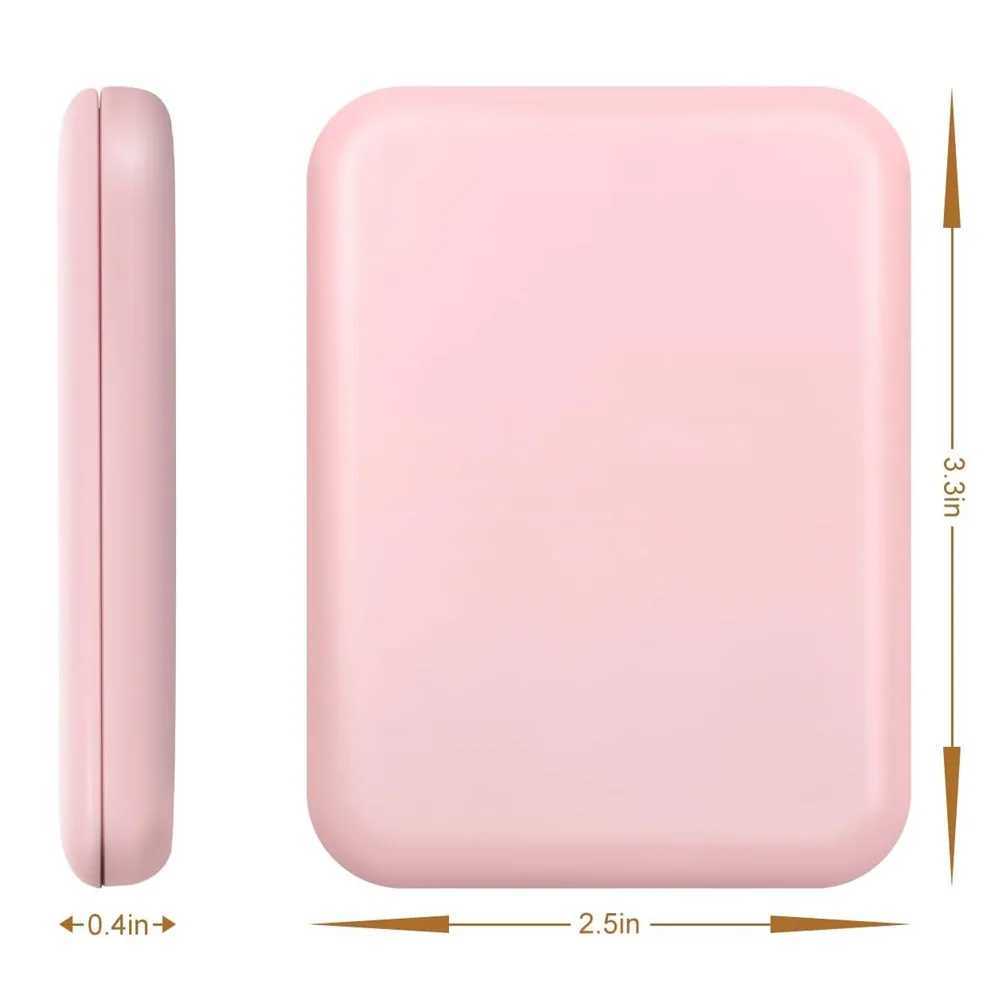 Portable Folding Makeup Cute Womens 2x Makeup Travel Handheld LED Makeup Button Battery Mirror Pocket Mirror with Light W240813