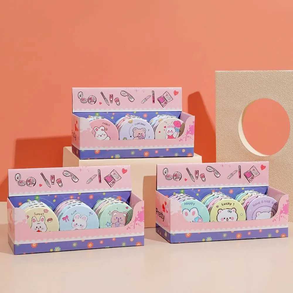 Cartoon Gift Rabbit Bear Travel Mini Beauty Tools Makeup Mirror Compact Pocket Mirror Folding Small Mirror W240813