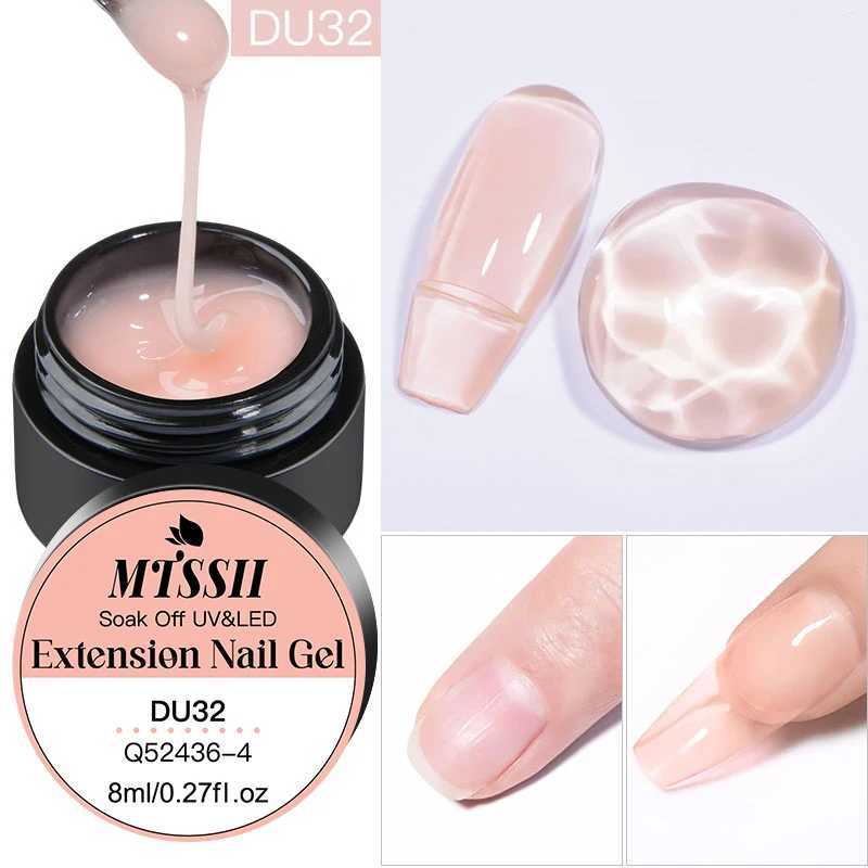8ml Nude Milk White Extension Gel Quick Building French Style Semi Permanent Soak Off UV Nail Art Gel Polish Varnish ManicureM240814