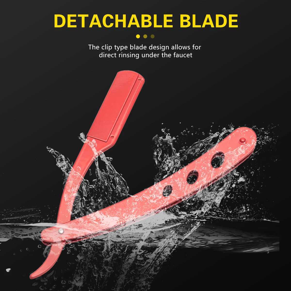 Barbershop Manual Shaver Straight Razor Rack Salon Men Stainless Steel Barber Folding Shaving Beard Professional Styling ToolsM240814