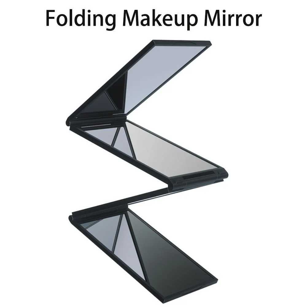 4-way extendable and adjustable mirror 360 degree no dead angle mini folding portable handheld self cutting mirror makeup tool W240813