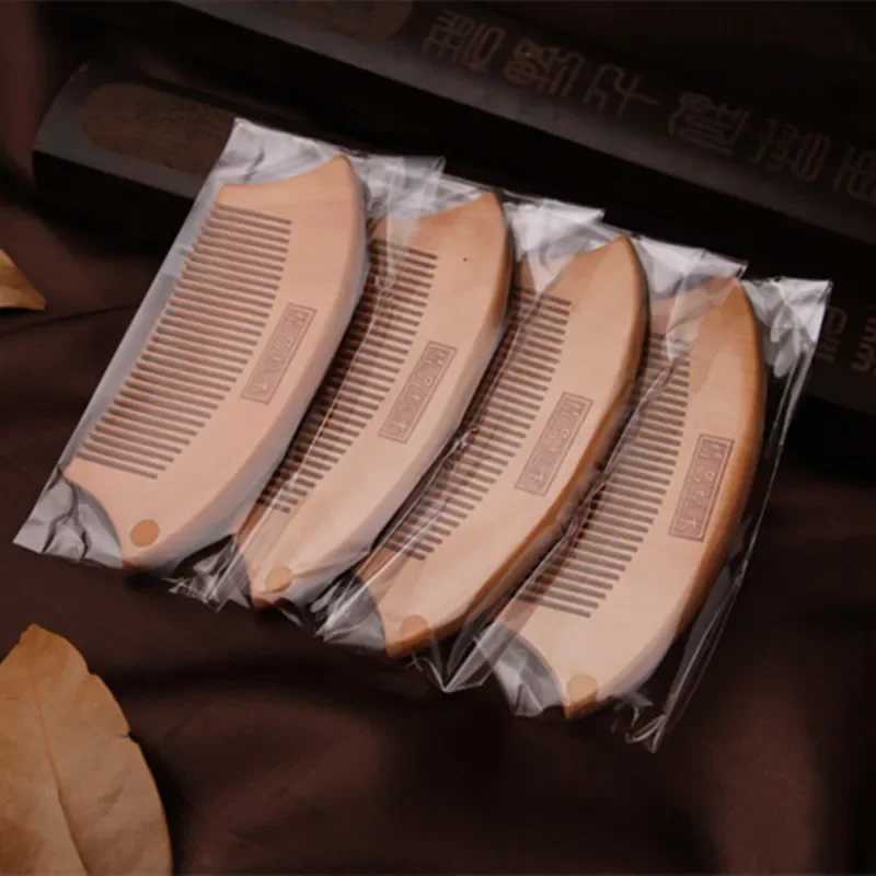 Natural peach wood comb anti-static brush classic massage hair comb for women hair loss reducing styling tool W240813