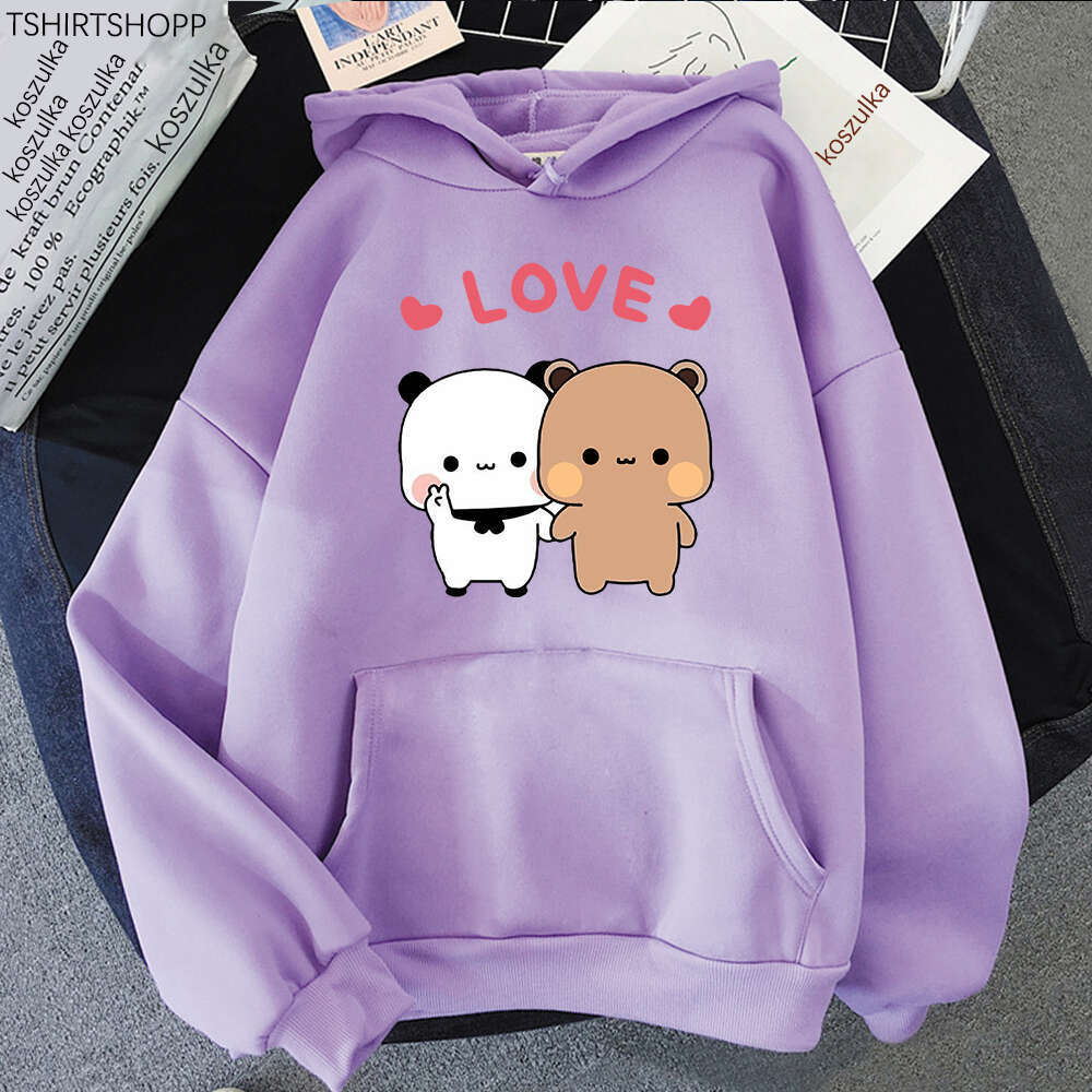 Dudu Bubu Kawaii Cartoon Print Men Women Couple Hoodies Plus Size Sweatshirt Haruku Winter Warm Boy And Girl Pullover