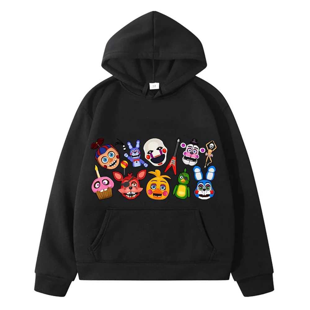 FNAF Kawaii Hoodies Sweatshirt boys Jacket y2k sudadera Bear Rabbit Game anime hoodie Fleece pullover kids clothes girls giftY240814