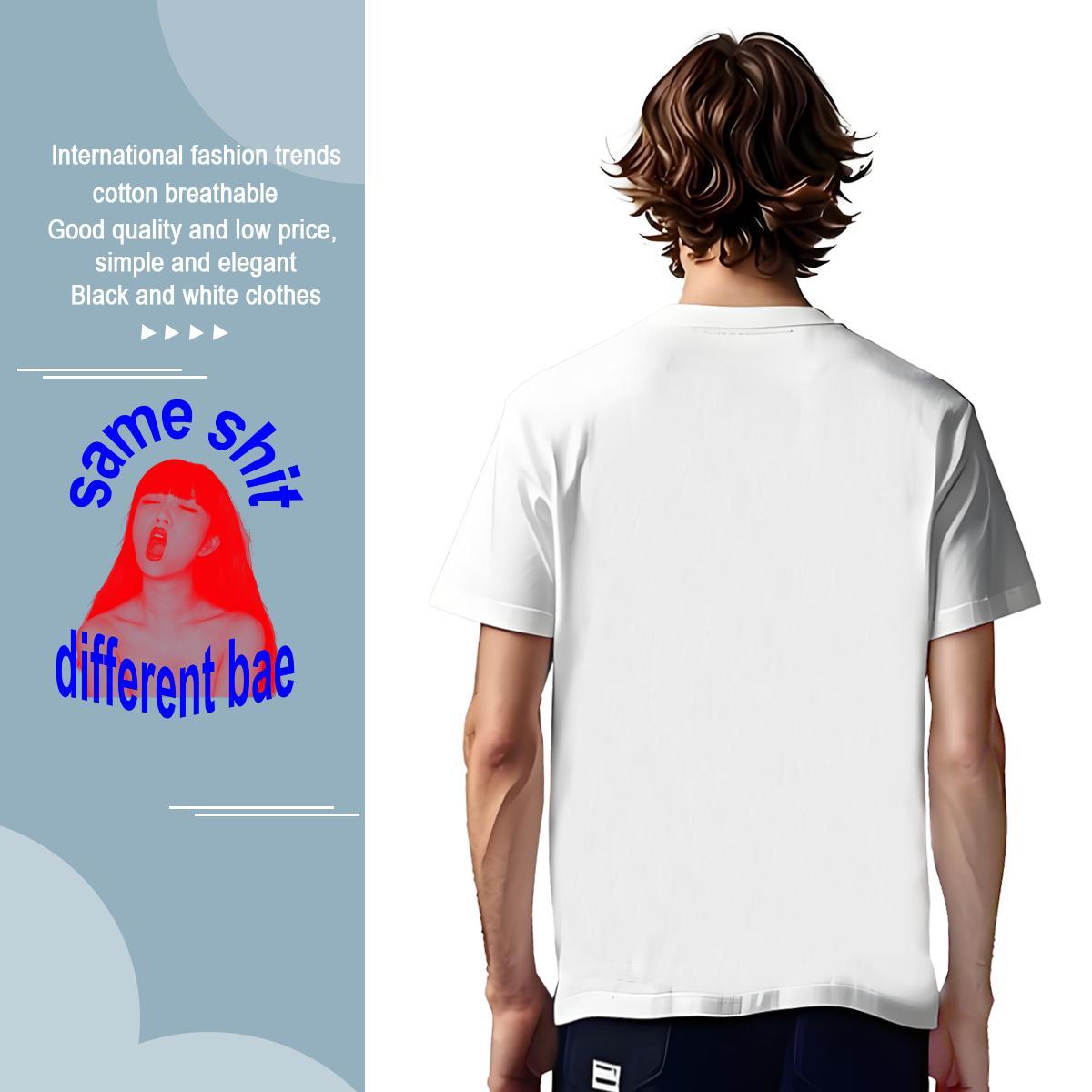 T Shirts Men 100% Cotton 230g bad language Home Outdoor Round Neck Short Sleeve Custom Big Size Men Tees Brand Loose Tops