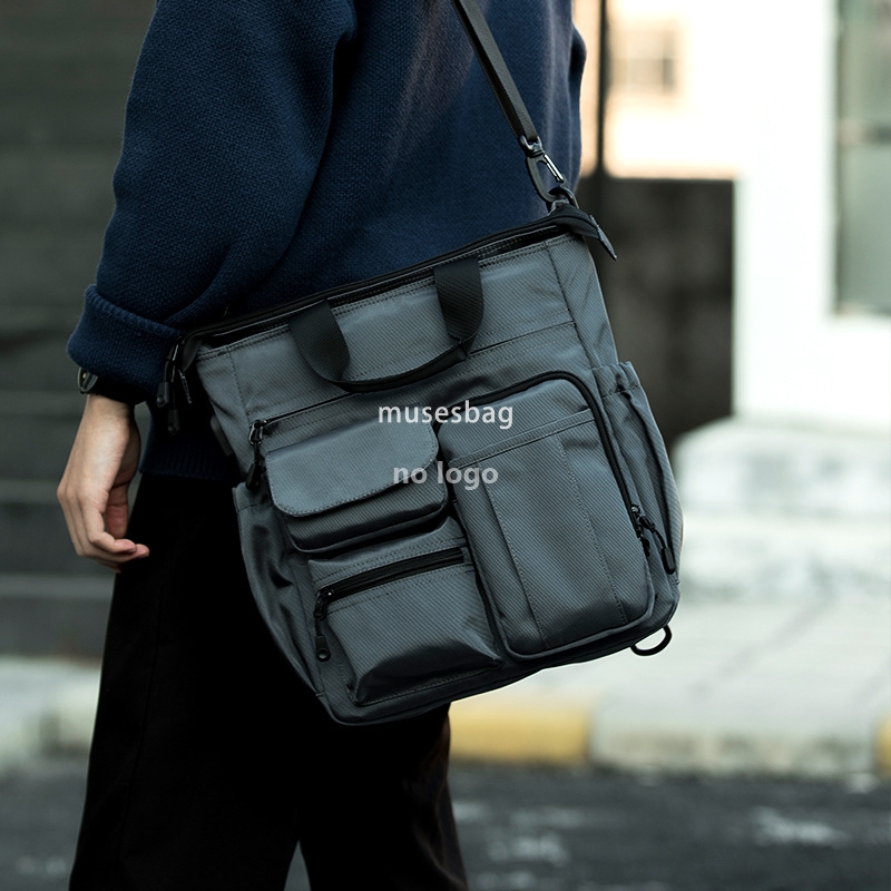 Multifunctional crossbody for men Commuter Backpack Large capacity messenger bag Business tote briefcase for men