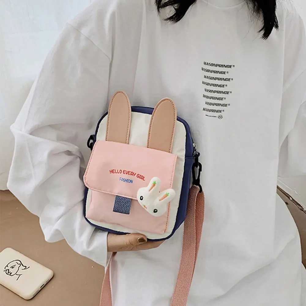 Girls new one shoulder messenger bag womens cute student outdoor travel casual handbag small bag W240813