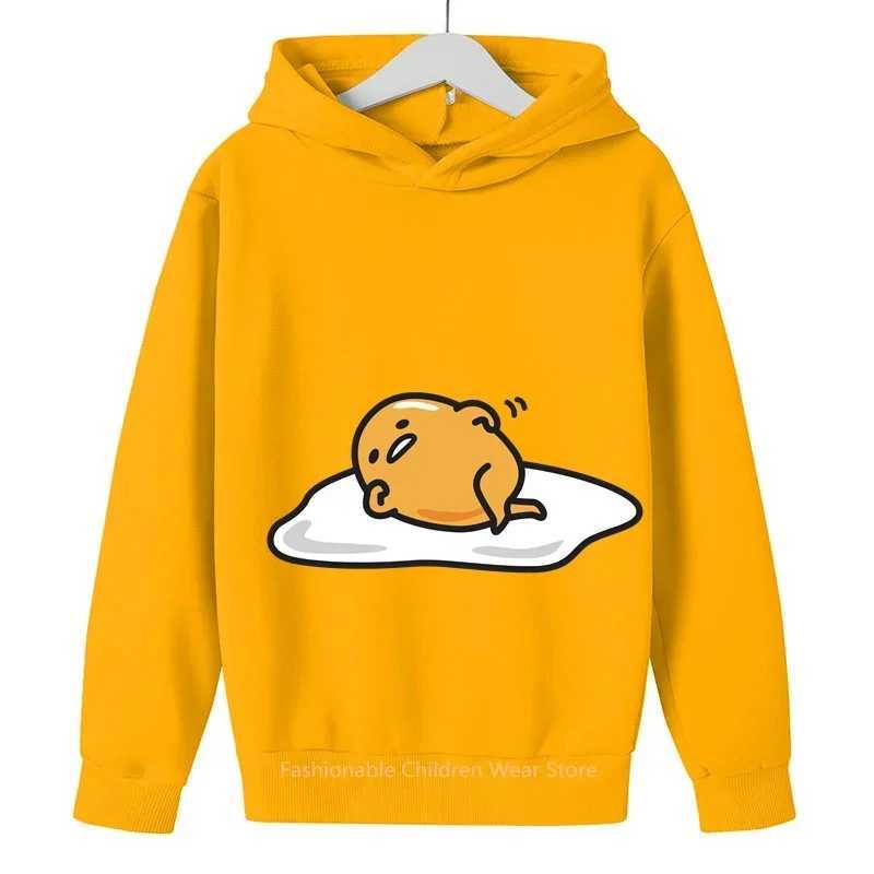 2024 Stylish Sanrio Gudetama Cute Cartoon Print Kids Hoodie Boys Girls Cotton Soft Clothes for Spring-AutumnY240814