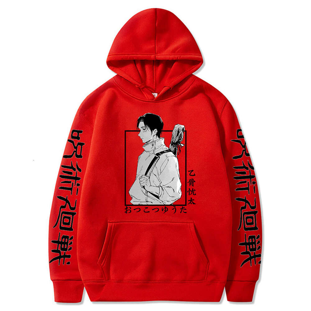 Kaisen Jujutsu Anime Hoodies Yuta Okkotsu Manga Printed Long Sleeve Men Women Autumn Winter Warm Plus Size Hooded Sweatshirts