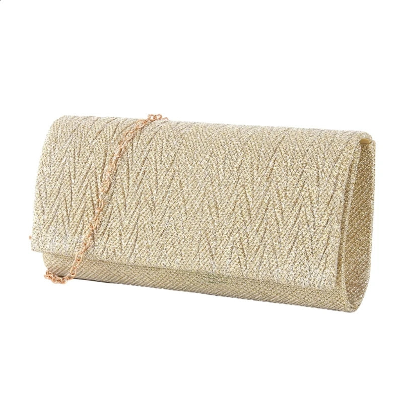 Glitter Envelope Clutch Bag With Detachable Chain Strap Elegant Sequins Clutch for Wedding Bridal Prom Party Ladies Evening Bag 240813