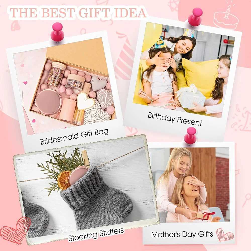 Womens Folding Makeup Circular Mirror Handheld Makeup Double sided Mirror Metal Magnifying Wallet Appearance Glass Gold Letter Pattern W240813