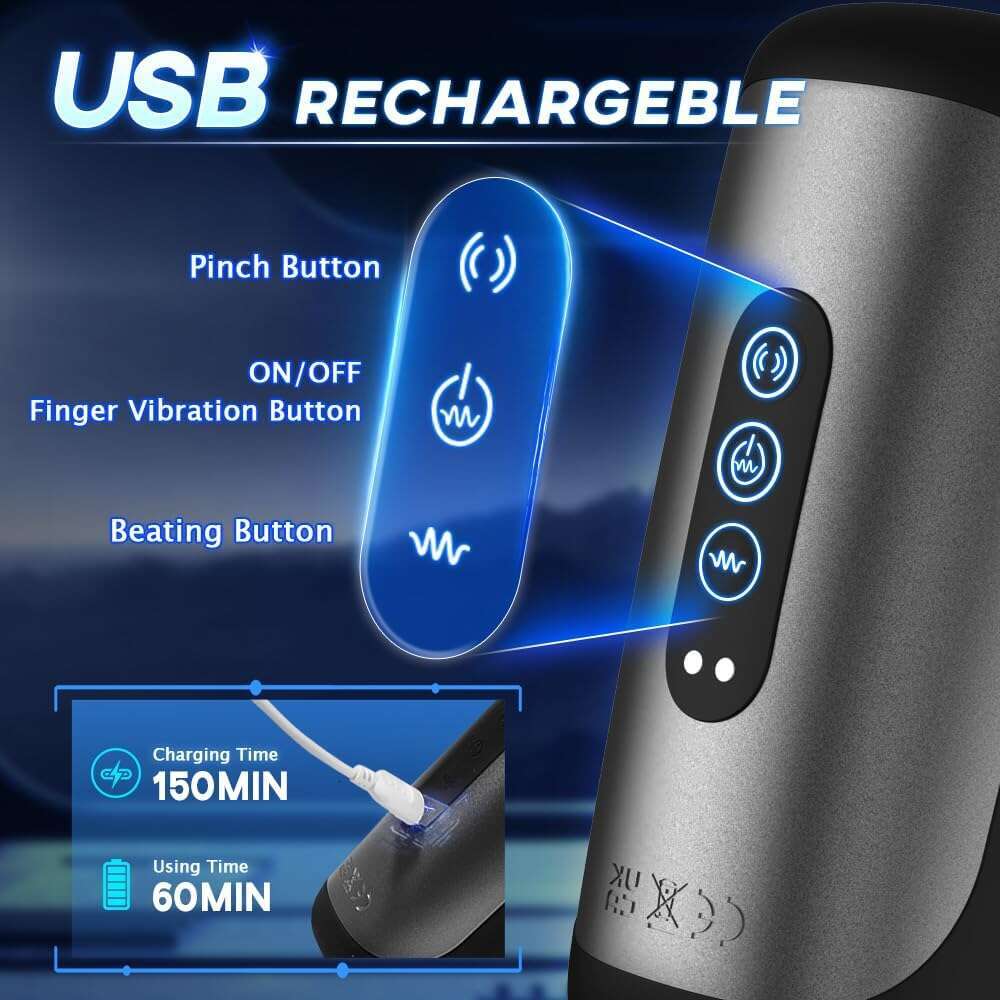 Male device training, male vibrator with 10 fingers for massage and tapping, and vibration. Male massage training device, glans stimulator, used for t