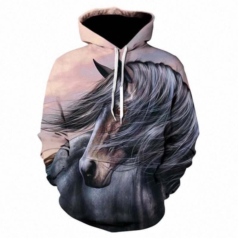 Hoodies 3d Print Animal Rrun Quickly Horse Sweatshirts Boys Girls Unisex Hooded Fashion Sweatshirts kids Long Sleeve Hoodie CoatY240814