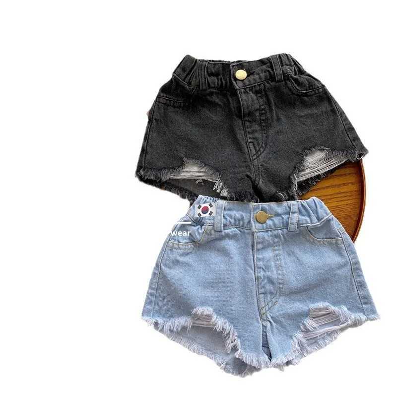 Baby girl denim shorts summer jeans childrens casual clothing W240813