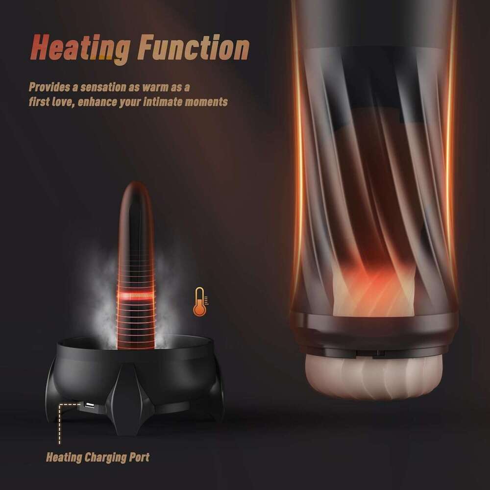 Tracy's Dog automatic male device, adult sex toy, 3 twist and 5 thrust vibration modes, hands-free heated male vibration massager, men's ple