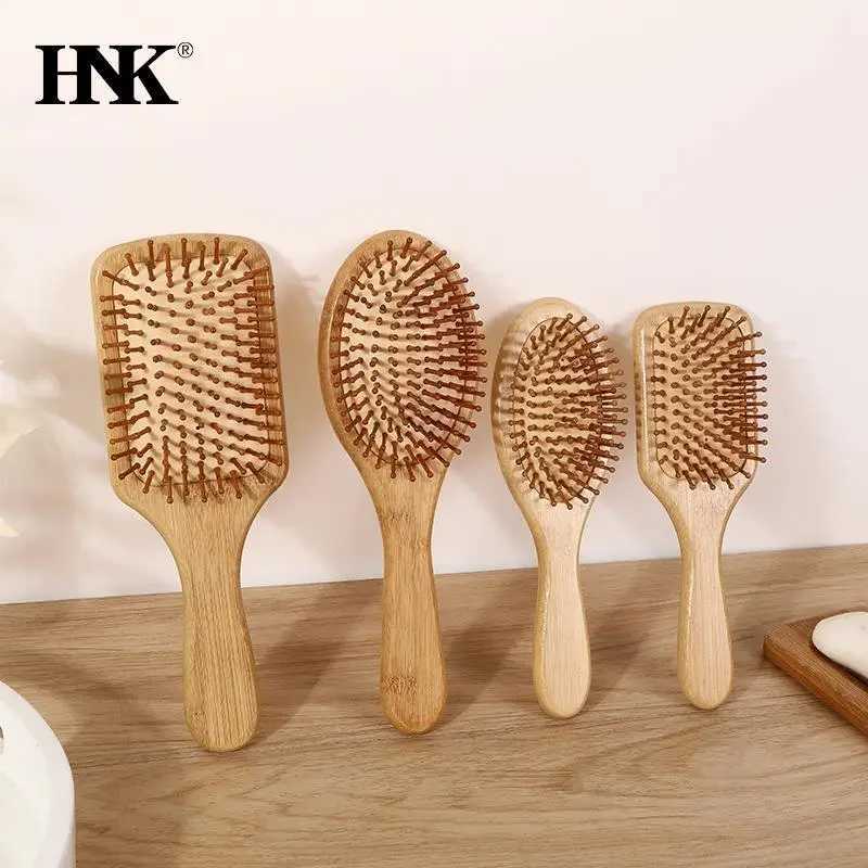 Natural bamboo hair brush comb improves hair growth air cushion comb is used for scalp massage anti-static no hair tangling comb W240813