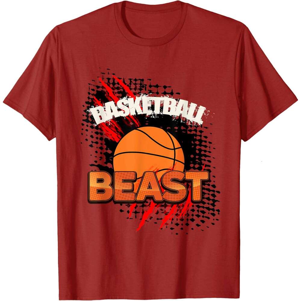 T shirt for Mens Basketball Beast Funny Basket ball Player n Fan Gift T-Shirt Shirts Tshirt Graphic Tee Casual Tops Clothes Short sleeve