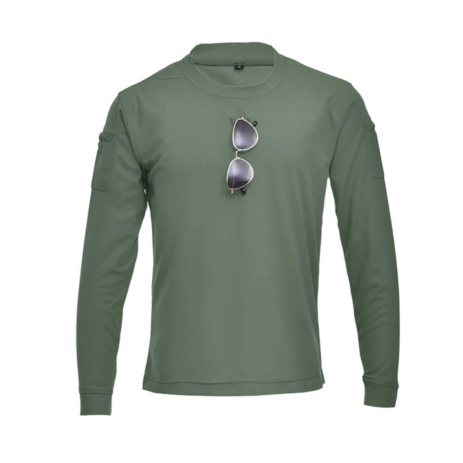 New Men Casual O Neck Sweat Loose Pullover T-shirt Shirts t-shirt Loose Fit Solid Color Men Warm Long Sleeve PulloverM240814