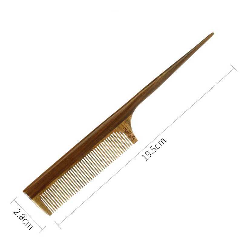Wooden comb anti-static natural sandalwood comb portable hair salon mouse tail brush hair styling tool hair care hair comb W240813