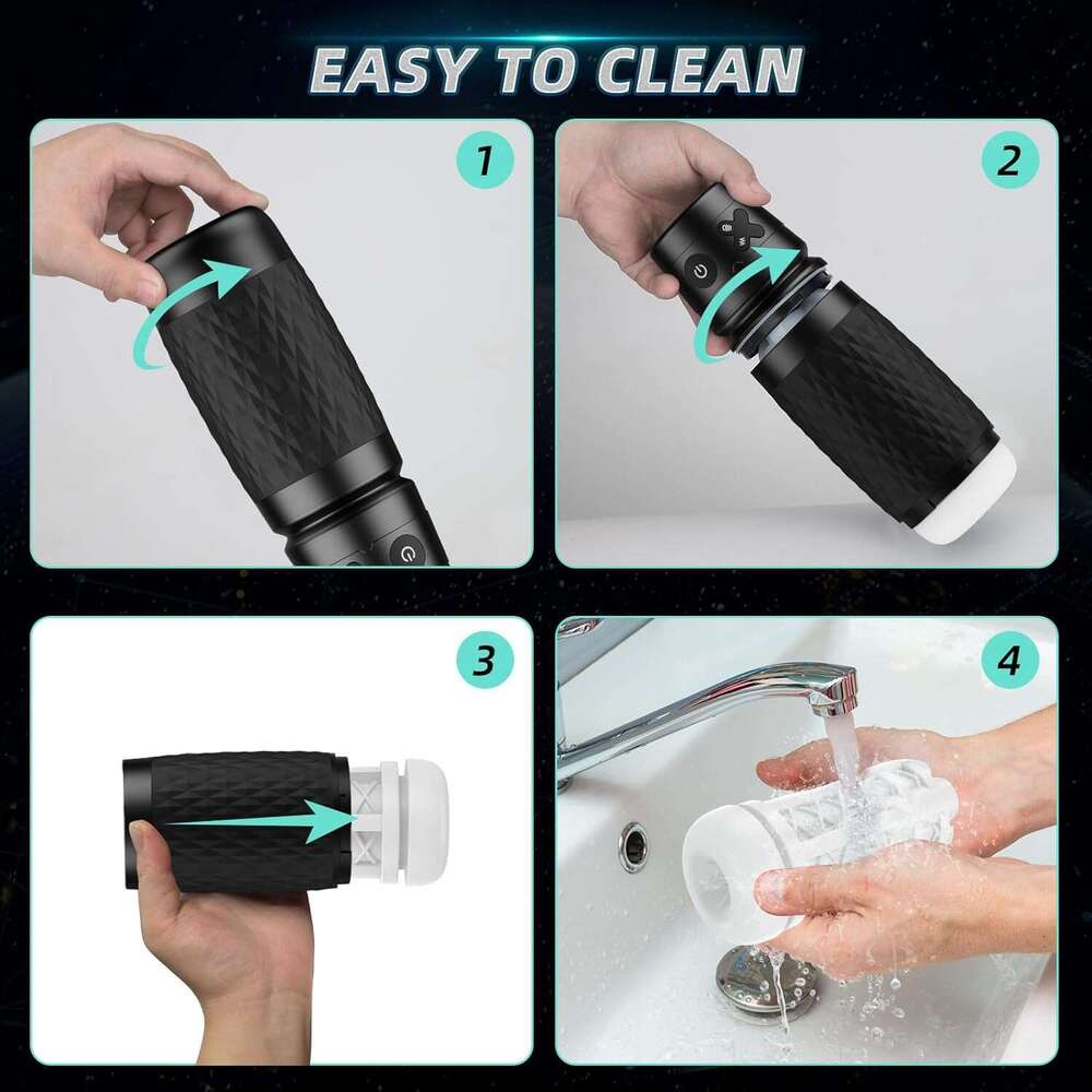 Male sex toy - Male sex toy pump with 3 suction cups and 4 vibrations, male sex toy with 3D sleeve, hands-free adult toy, silicone shell male massager