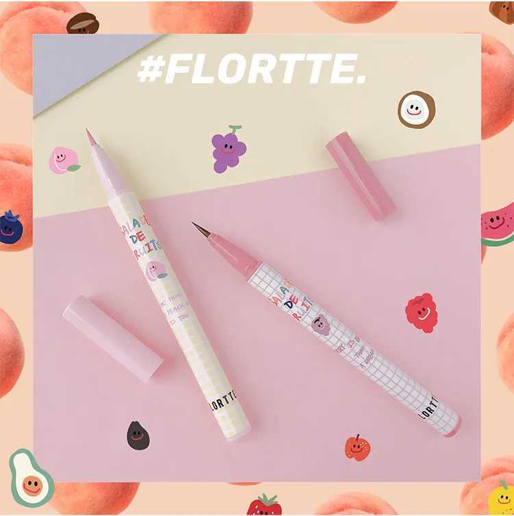 FLORTTE Fruit Salad Series Colorful Waterproof Liquid Eyeliner pencil Long-lasting Non-smudging Easy to Wear Eye Makeup Cosmetic Y240813