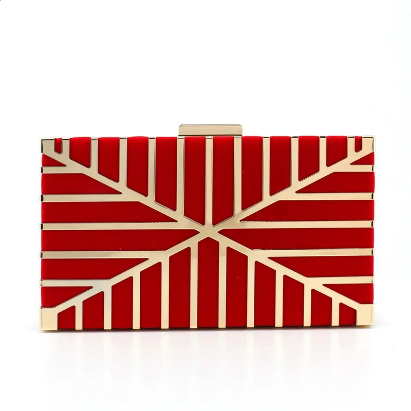 Metal Hollow Out Style Evening Bags Green Color Glitter Fashion Lady Clutch Shoulder Chain Party Wedding Dinner Prom Holder Hand 240813ZYl