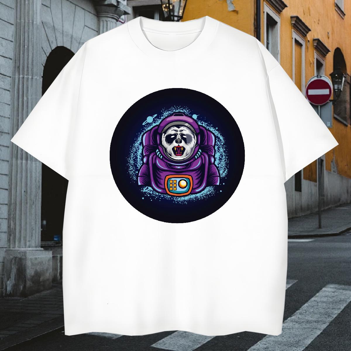 T Shirt For Man 230g Cotton universe Sport Breathable Short Sleeve Custom Printing Men Tshirts 2024 Soft Wear