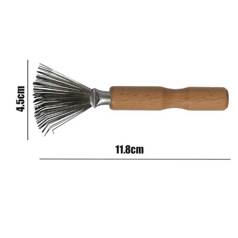 1 piece of wooden comb cleaning machine delicate cleaning detachable brush cleaning tool handle embedded tool hair cutting cleaning W240813